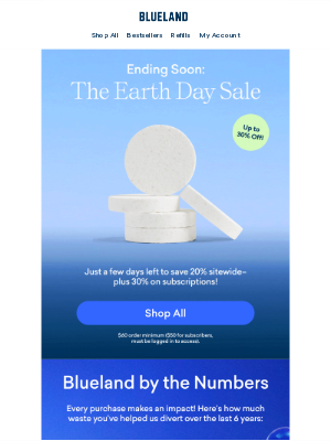 Blueland - Ending soon: 30% off to celebrate Earth Day!