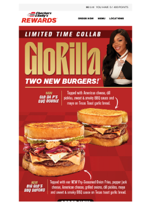 Checkers Drive-In Restaurants - GloRilla's two NEW Burgers are here! 🍔 🍔