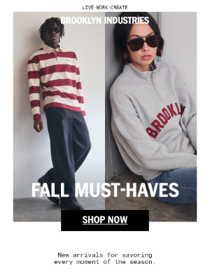 Brooklyn Industries - Fresh Fall Arrivals