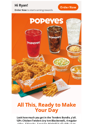 Popeyes Louisiana Kitchen - 🤩 $25 Blackened Tenders Bundle