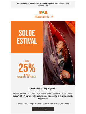 SAIL (Canada) - SOLDE ESTIVAL : c'est parti! ⚡