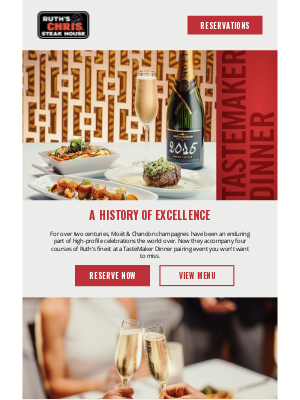 Ruth's Chris - You’re invited to the Moët & Chandon TasteMaker Dinner 🍾