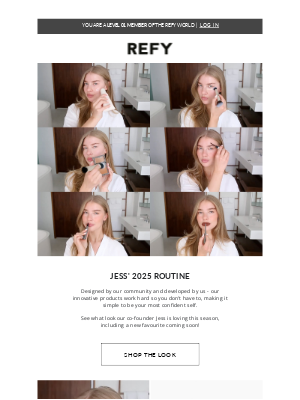 REFY - Our co-founder Jess' 2025 routine