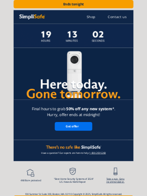 SimpliSafe - Time is almost up to snag your discount