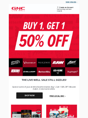 GNC - BIG Savings on BIG Brands 💪