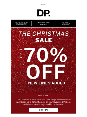 Dorothy Perkins (United Kingdom) - DP Christmas Sale | Up to 70% Off + New Lines Added!