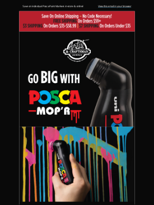 Artist & Craftsman Supply - Go BIG With Posca Mop'r!