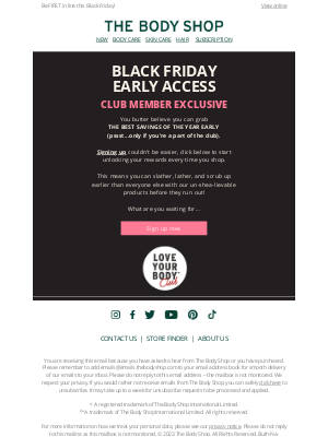 The Body Shop - BLACK FRIDAY is coming.... 👀