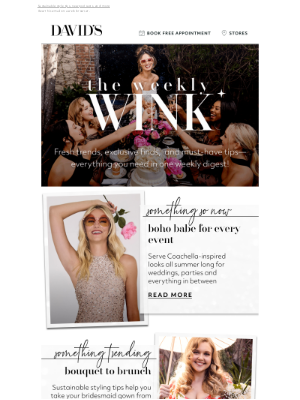 David's Bridal - The Weekly Wink: Earth Month Edition🌱