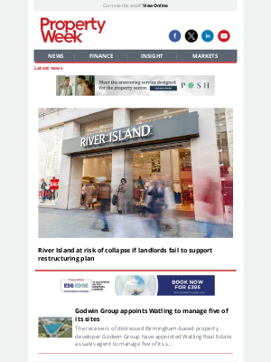 Property Week - River Island at risk of collapse if landlords fail to support restructuring plan