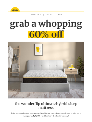 Eve Sleep (United Kingdom) - grab a whopping 60% off your dream mattress ☁️