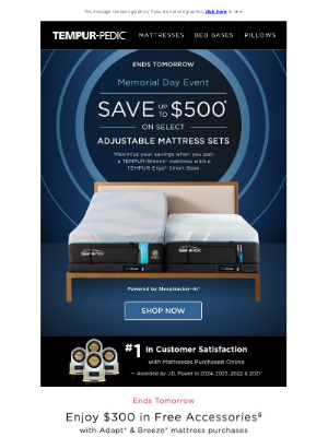 Tempur-Pedic - Ends Tomorrow – Save $500 during our Memorial Day Event
