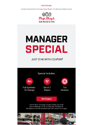 Pep Boys - Complete Car Care for Just $140 – Don’t Miss Out!