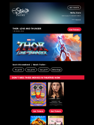 AMC Theatres - Have Any Weekend Plans, Diane?