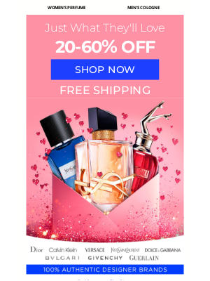 FragranceX - Save 20-60% Off Valentine's Day Sale