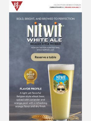 BJs Restaurants - Orange you glad NitWit® is back?