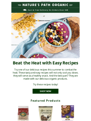 Nature's Path Foods - Beat the Heat with Refreshing Recipes