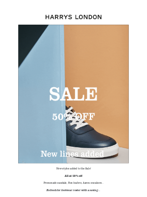 Harry's of London - New Sale Styles – 50% Off Sandals, Loafers, Sneakers…