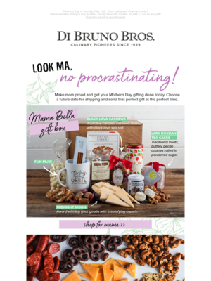 Mother's Day email design from Di Bruno Bros.