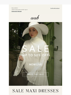 Aab - Your Favourite Maxis Are on Sale - Up to 50% OFF