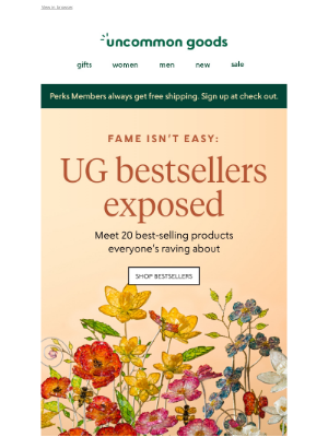 UncommonGoods - Fame isn’t easy: UG bestsellers exposed