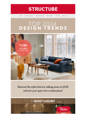 Structube (Canada) - Top 2024 Design Trends