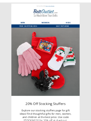 BeltOutlet.com - Last Minute Gift Ideas 🎄