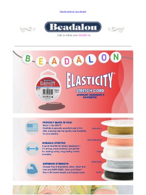 Beadalon - Stretch Your Savings – 15% Off Beadalon Elasticity This May!