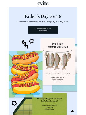 Evite - Get ready for Father's Day + lots of summer BBQs! 🍔🌭☀️