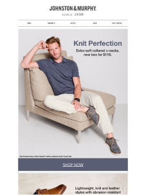 Johnston & Murphy - Knit Perfection, Now On Sale.