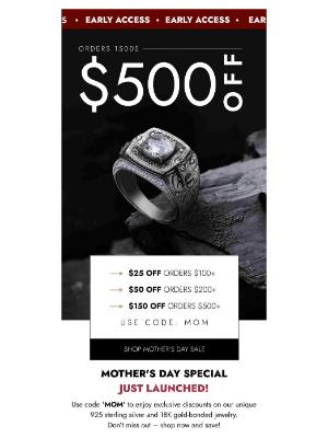 Ottasilver - PRIVATE ACCESS: $500 Off Mother's Day Code