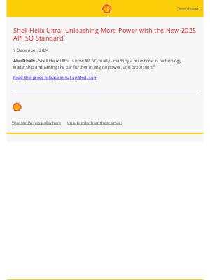 Shell - Shell Helix Ultra: Unleashing More Power with the New 2025 API SQ Standard¹