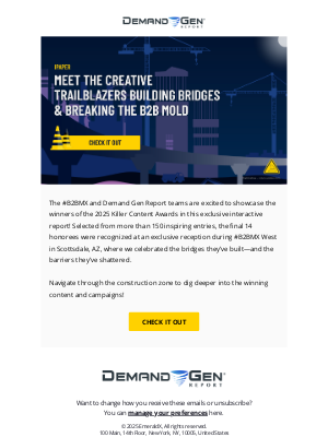 B2B Marketing Exchange - Meet The 2025 Killer Content Award Winners