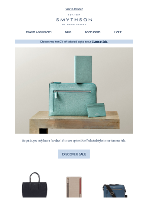 Smythson - Up to 60% off ends soon.
