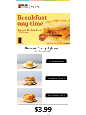 Biggby Coffee - Some Bagels Try. Ours BRAG-EL!🥯