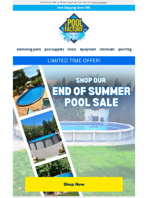 The Pool Factory - Splash into Savings: Exclusive End of Season Pool Deals Await! 💰