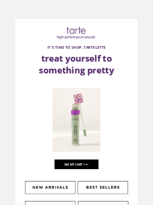 Tarte Cosmetics - yay! good news about your cart...