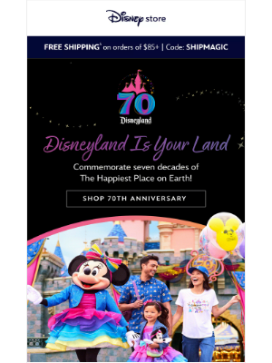 Go.com - New Disneyland Resort 70th Anniversary arrivals 🏰 🎆
