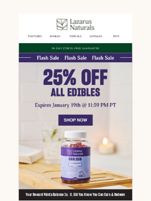 Lazarus Naturals - 🎉 25% Off All Edibles Starts NOW!