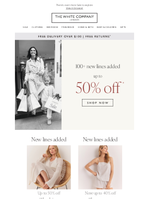 The White Company - Up to 50% off 100+ new lines