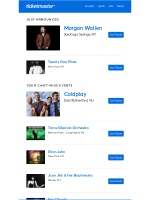 Live Nation - Morgan Wallen, Twenty One Pilots, Coldplay & more near you!