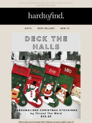 HardToFind(Australia) - Deck The Halls With Keepsake Stockings