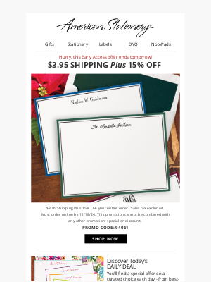 American Stationery - Don't miss this Black Friday Early Access Offer