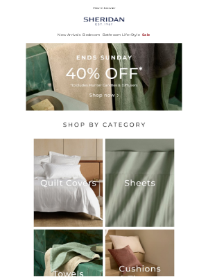 Sheridan (Australia) - Shop 40% off Sheridan*
