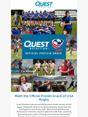 Quest Nutrition - Meet the Official Protein Snack of USA Rugby
