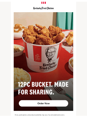 KFC - 12 pieces of your favorite chicken.