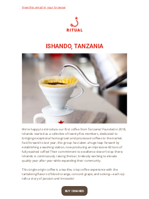 Ritual Coffee Roasters - New Single-Origin from Tanzania!