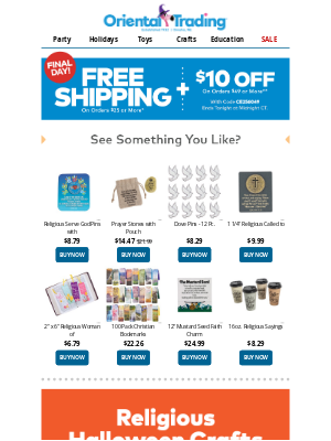 Oriental Trading Company - ⏳ Get Free Shipping + $10 Off for One More Day! ⏳