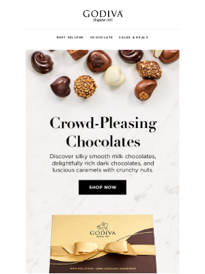 GODIVA - From Rich Dark to Smooth Milk Chocolate