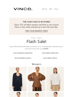 Vince - Flash Sale! The Best of Sale